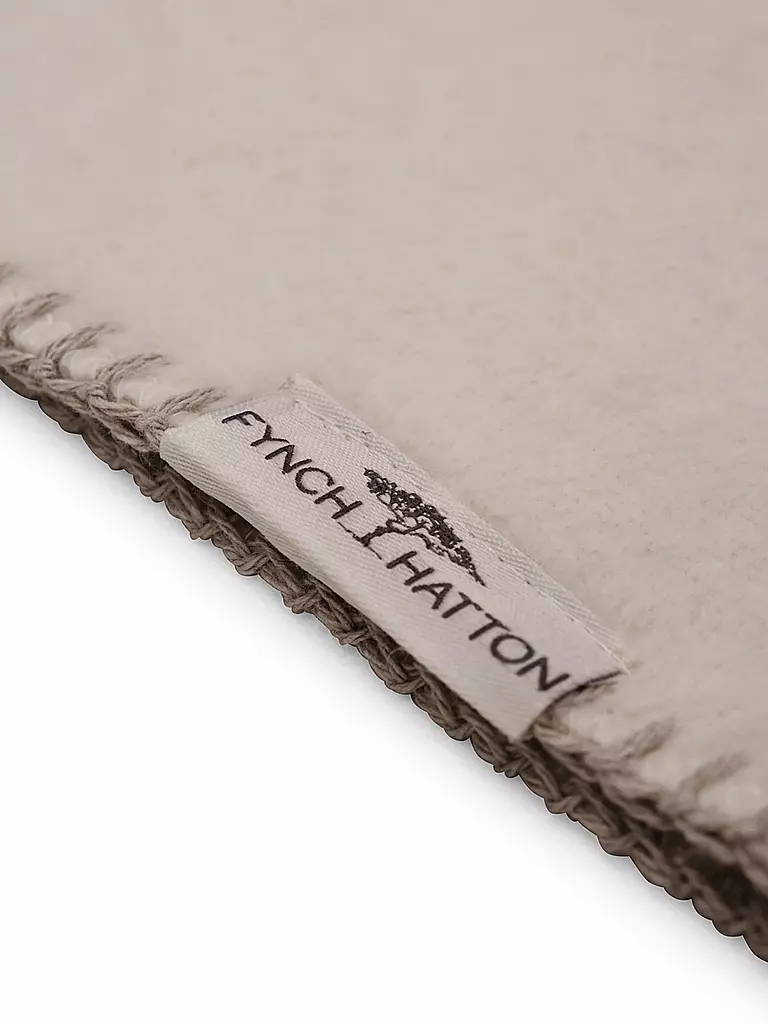 FYNCH-HATTON | Wohndecke 150x210cm KOMBERS STRIPED | hellgrau