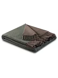 FYNCH-HATTON | Wolldecke - Plaid KIBO 130x170cm Nature Sand | dunkelgrün