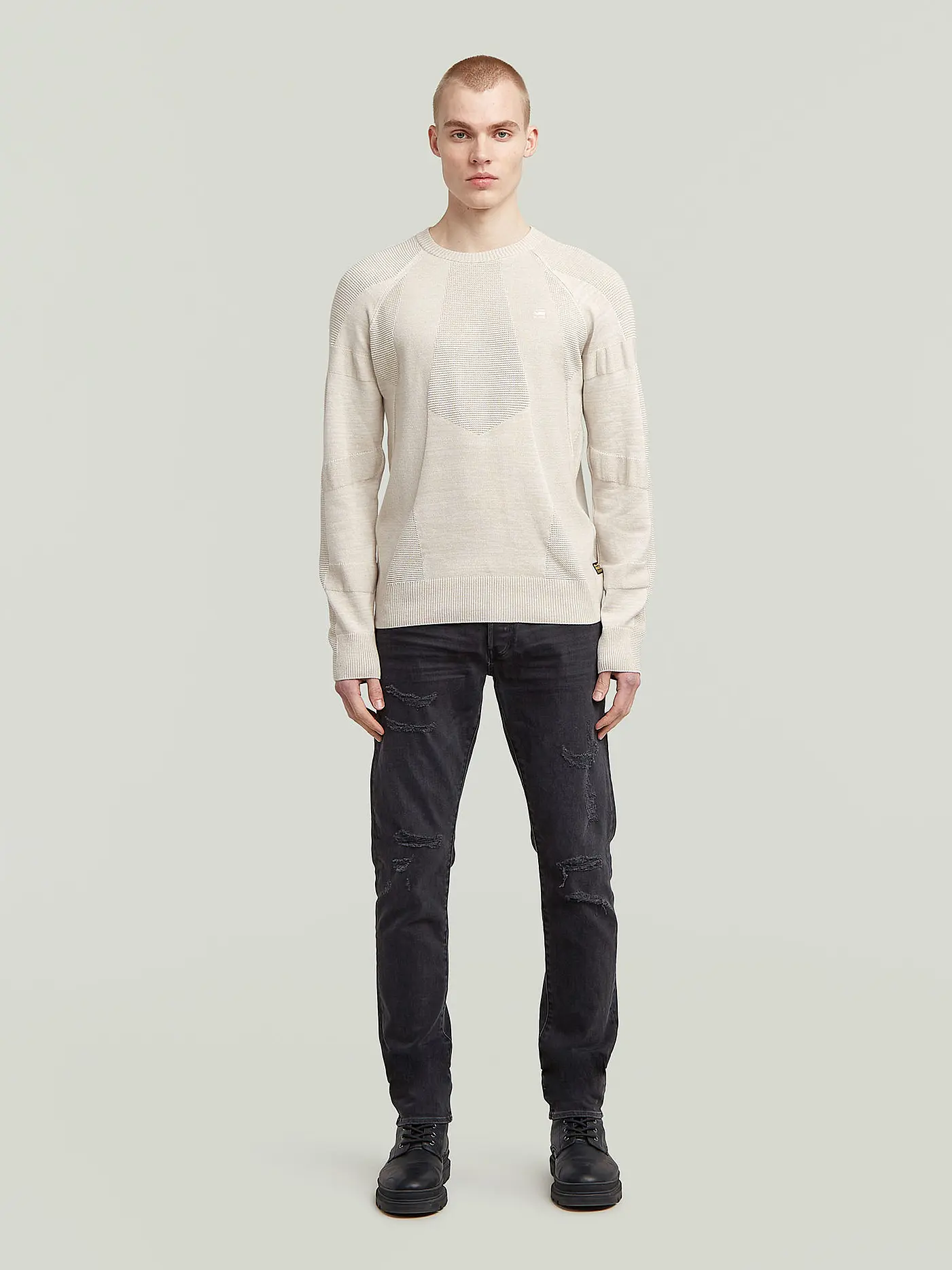 G-STAR RAW | Pullover 3D BIKER | beige