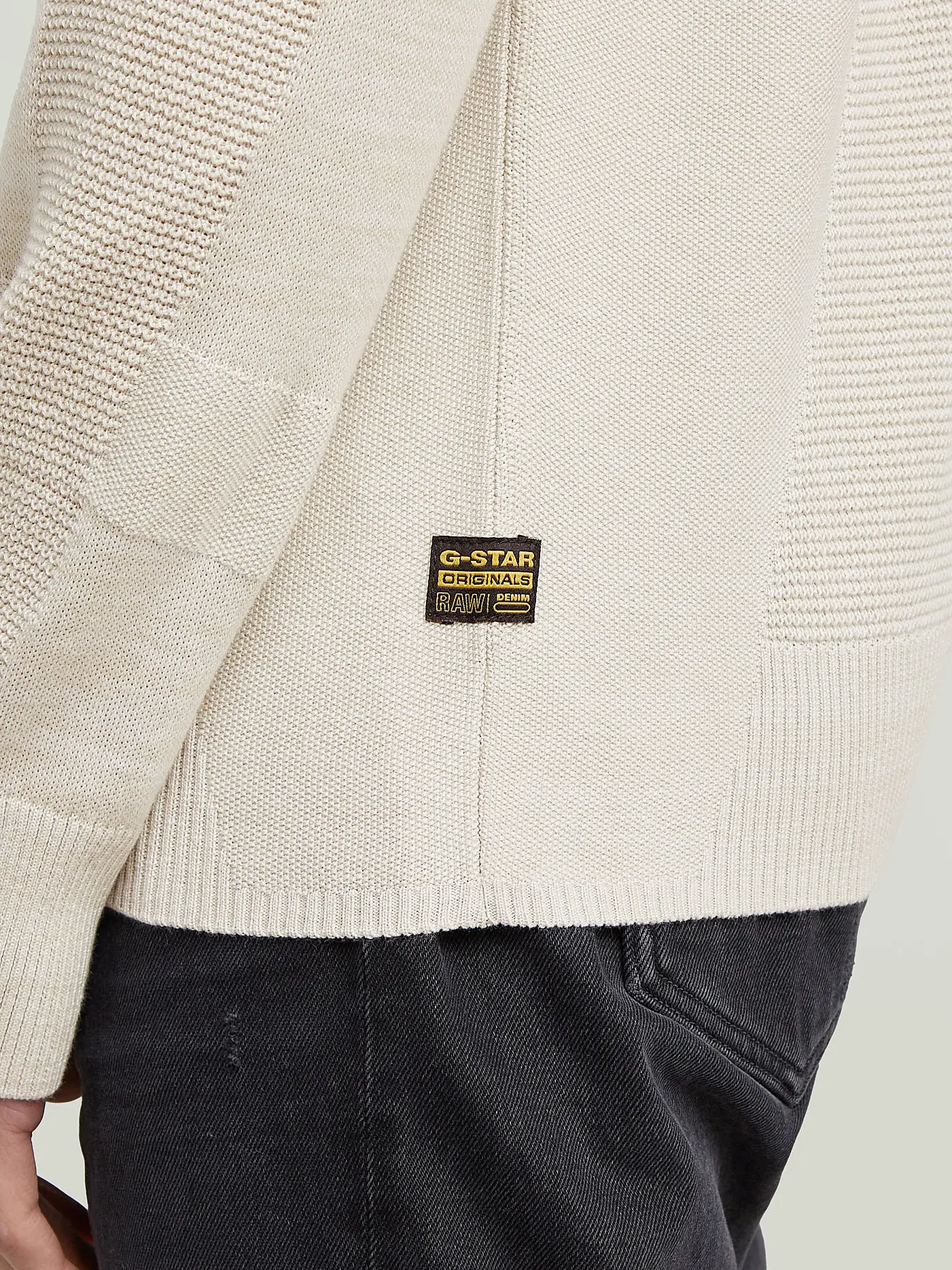 G-STAR RAW | Pullover 3D BIKER | beige