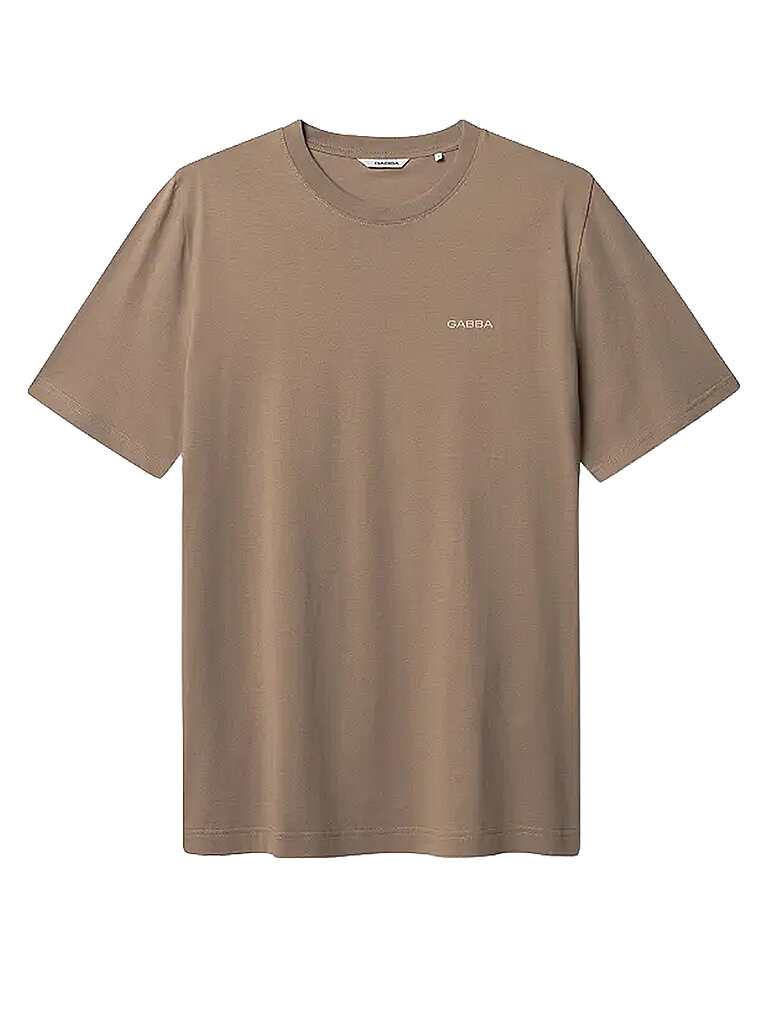 GABBA T-Shirt GABDUNE LOGO hellbraun | M