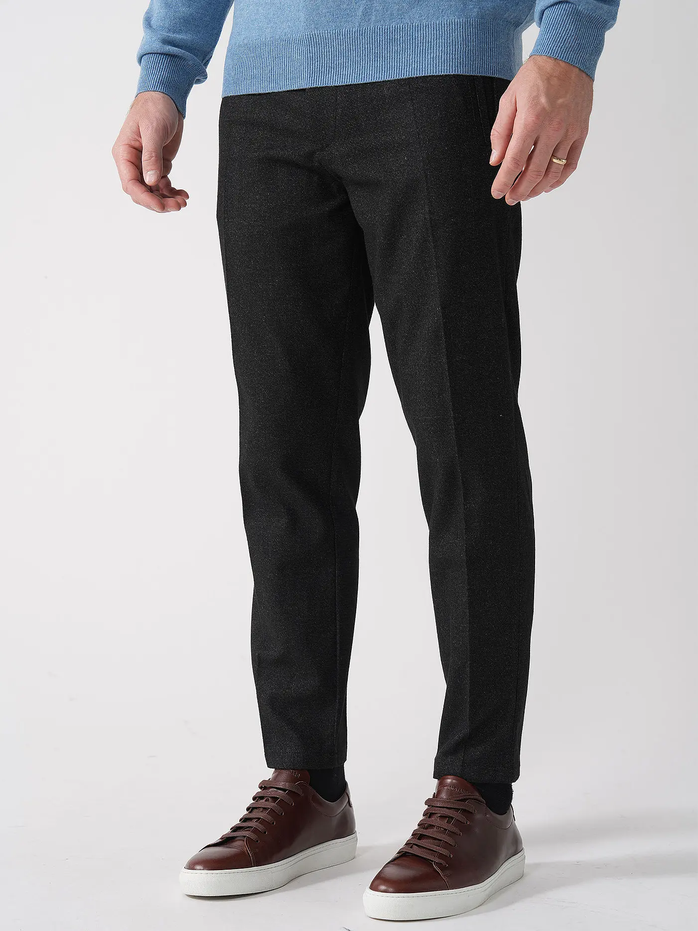 GABBA | Chino MONZA SHAFI WOOL | schwarz