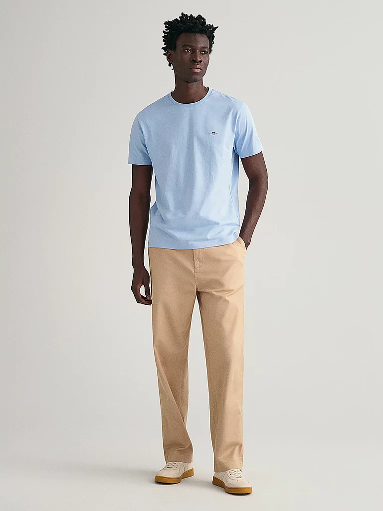 Gant T-shirt à Manches Courtes 2003184 Regular Fit Capri Blue M Homme 6