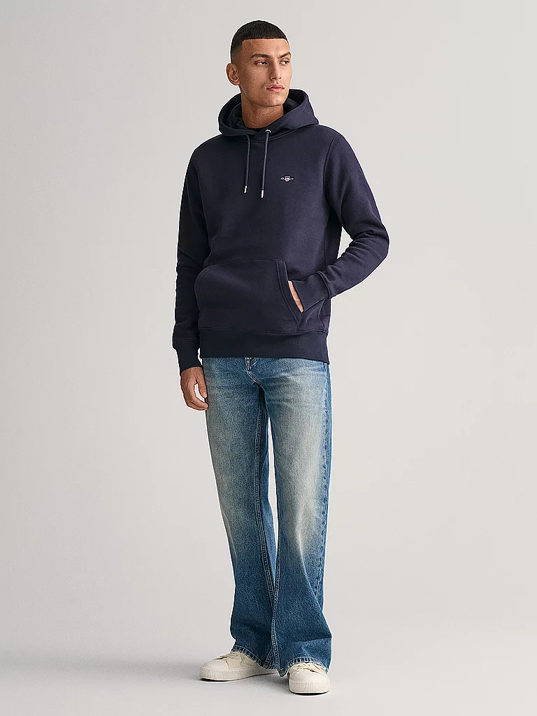 Gant Sweat à Capuche Reg Shield Evening Blue XL Homme 3