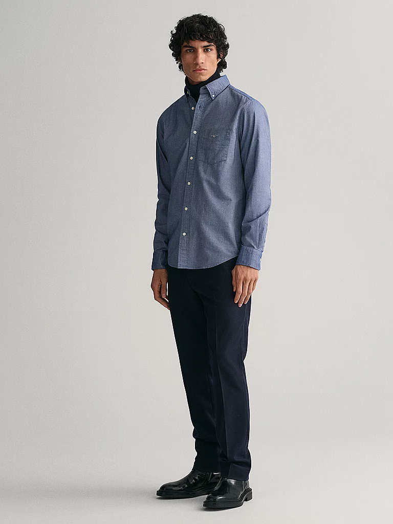 Gant Chemise à Manches Longues Oxford Regular Fit Persian Blue L Homme 6