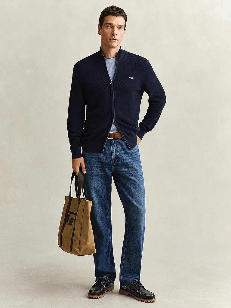 Gant 8030293 Men's Cardigan Evening Blue 2XL 2
