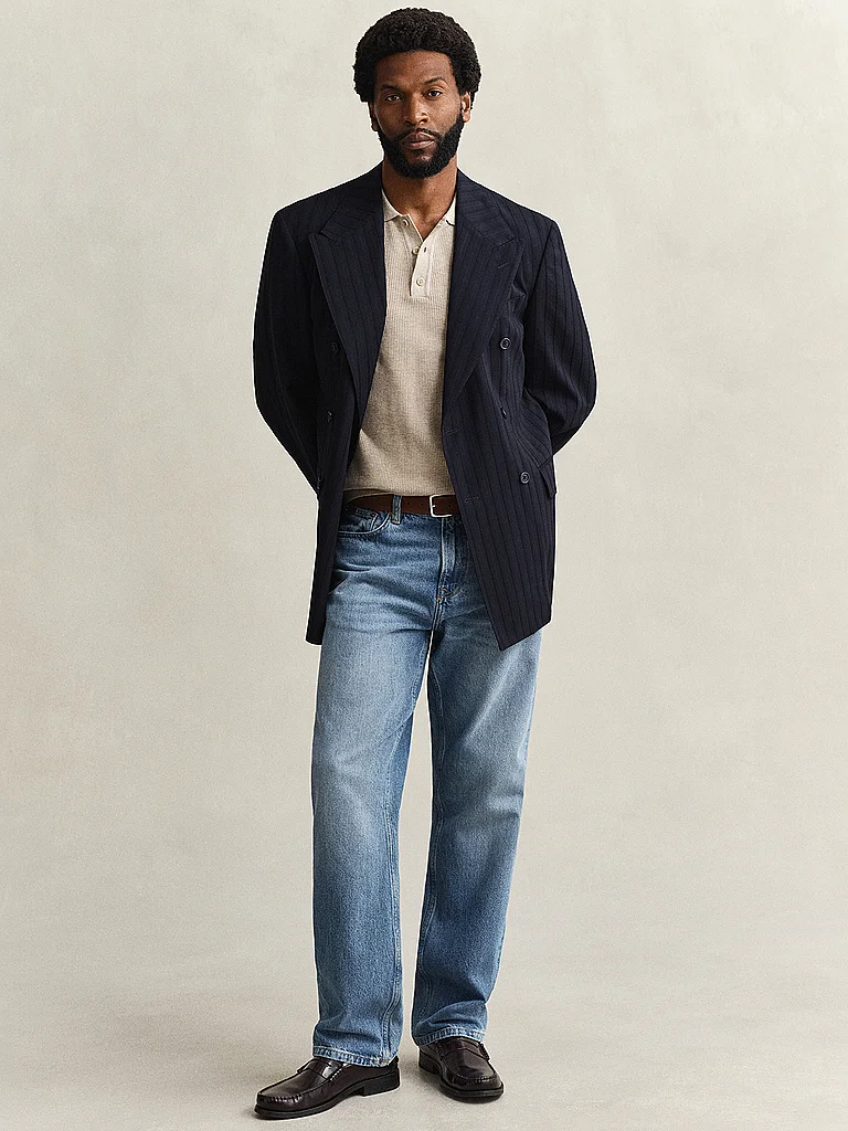 Gant Micro Textured Cotton SS Polo Oat Melange M 2