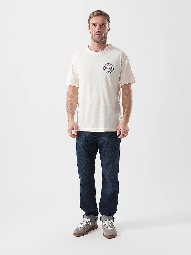 Gant 2003402 Graphic T-Shirt Beige M 3