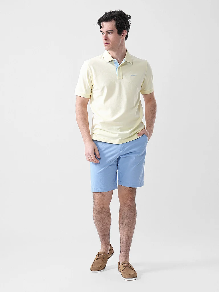 Gant Micro Textured Cotton SS Polo Oat Melange M 8