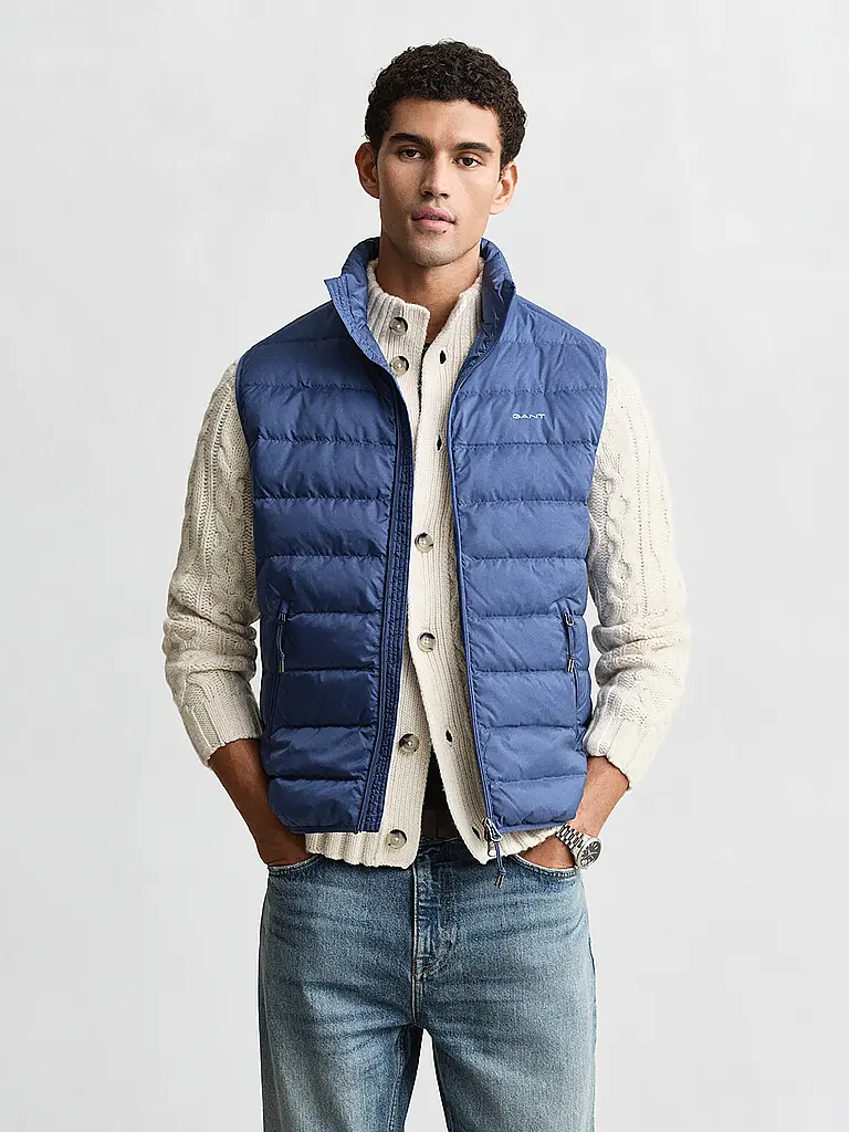 GANT | Daunensteppgilet | Hellblau
