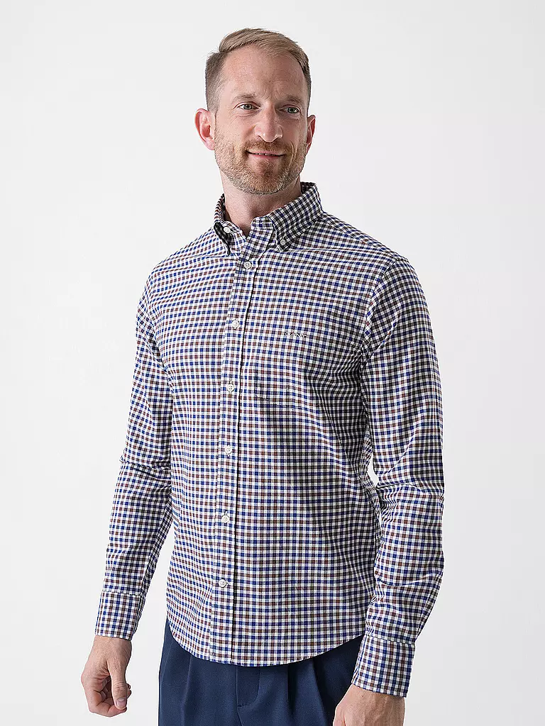 GANT | Hemd Regular Fit | dunkelgrün