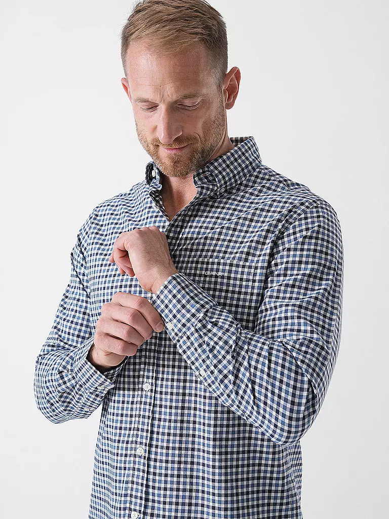 GANT | Hemd Regular Fit | dunkelgrün