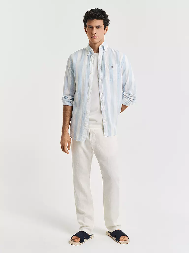 GANT | Leinenchino | dunkelblau