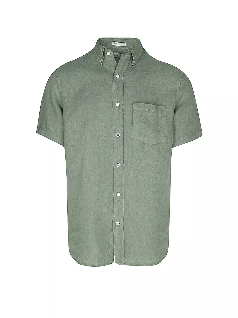 GANT | Leinenhemd Regular Fit | olive