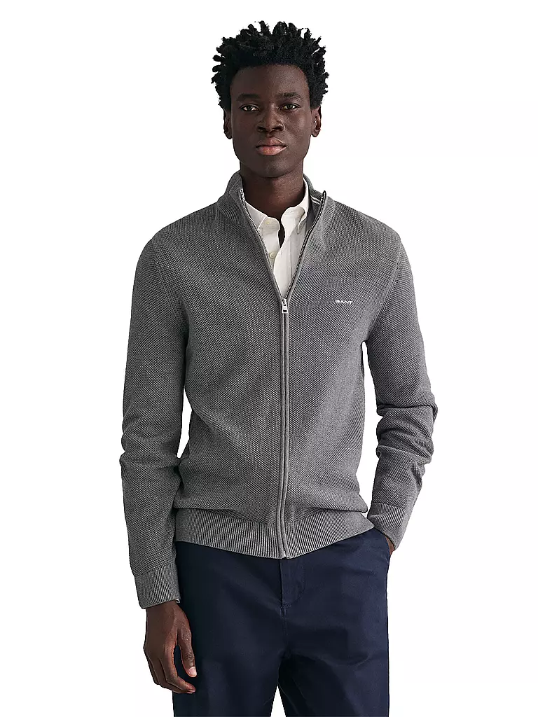 GANT | Strickjacke | hellgrau