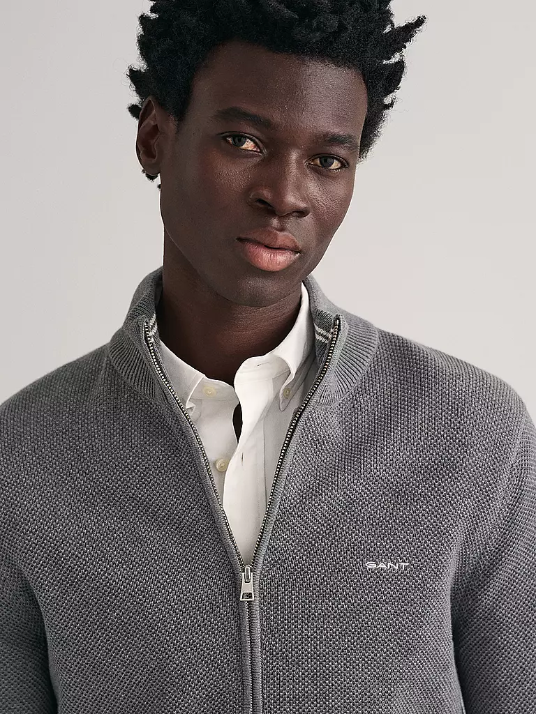 GANT | Strickjacke | hellgrau