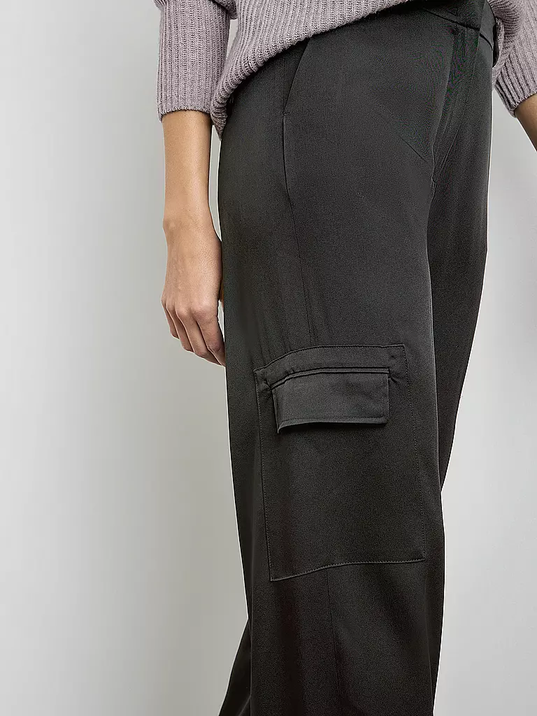 GERRY WEBER | Cargohose | schwarz