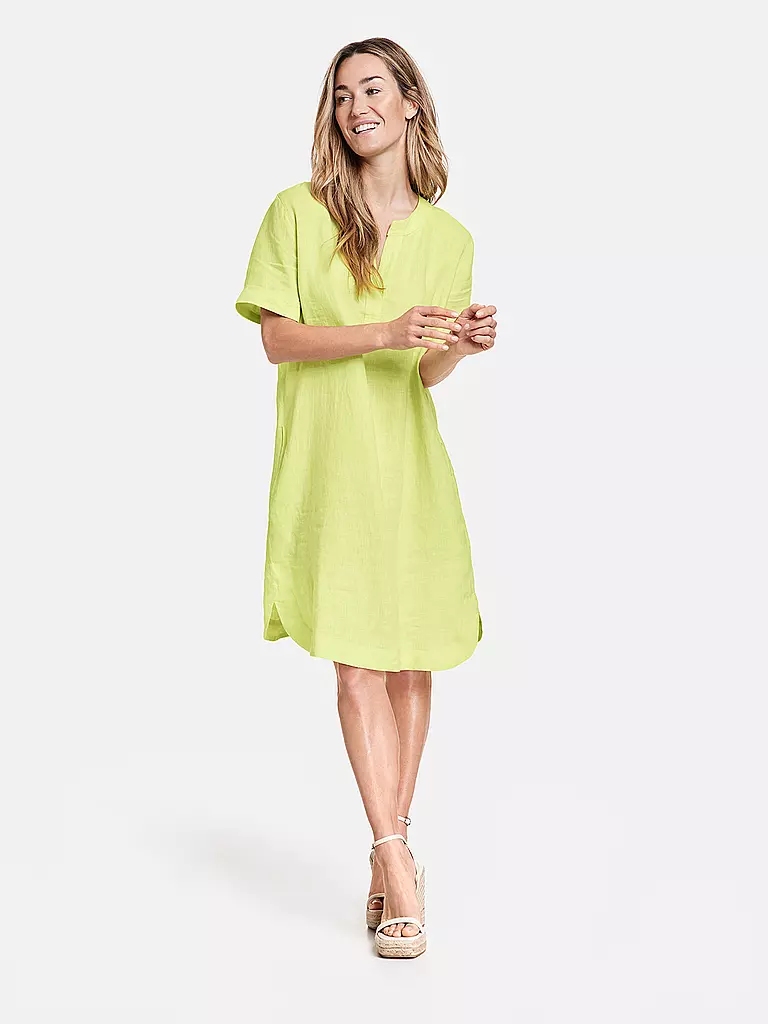 GERRY WEBER | Leinenkleid  | hellgrün