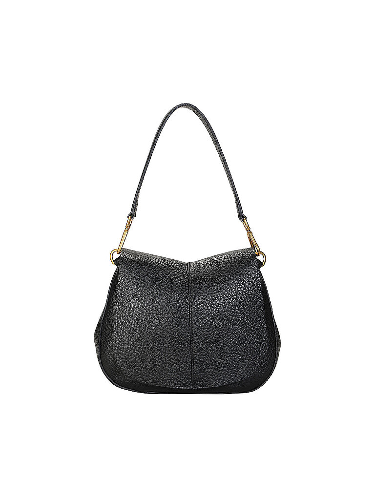 Ledertasche - Umhängetasche HELENA ROUND schwarz damen