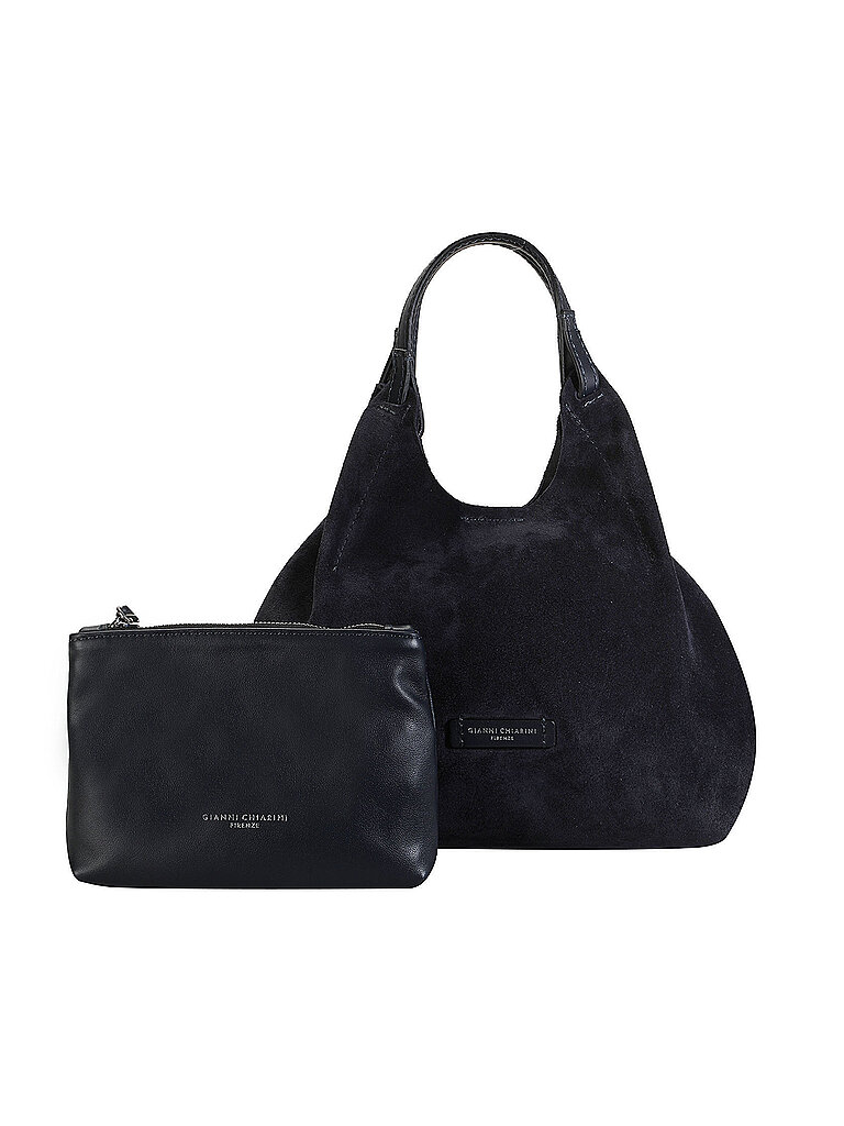 GIANNI CHIARINI Ledertasche - Hobo DUA Medium  dunkelblau