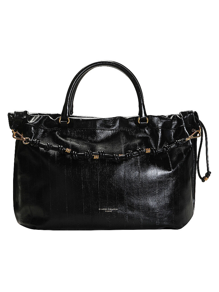 Ledertasche - Henkeltasche MORGANA schwarz damen