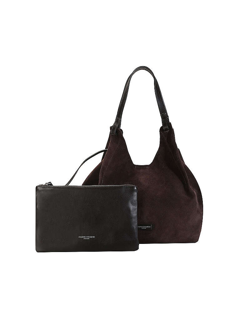 GIANNI CHIARINI Ledertasche - Hobo Bag DUA SUEDE L braun