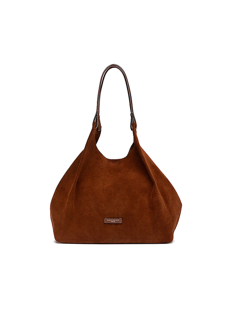 GIANNI CHIARINI Ledertasche - Hobo Bag DUA SUEDE L camel