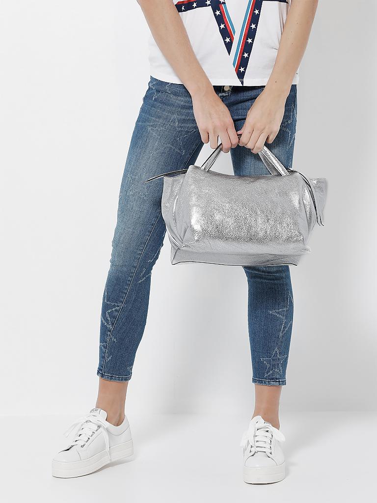 GIANNI CHIARINI | Ledertasche - Handtasche "Origami" | silber