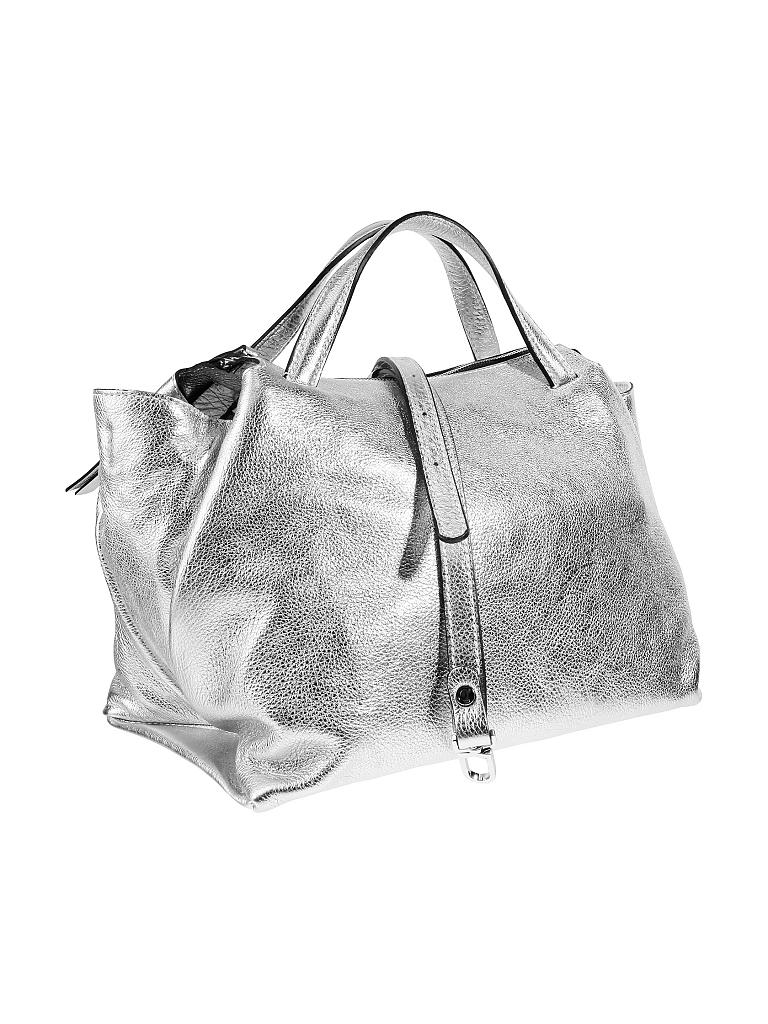 GIANNI CHIARINI | Ledertasche - Handtasche "Origami" | silber