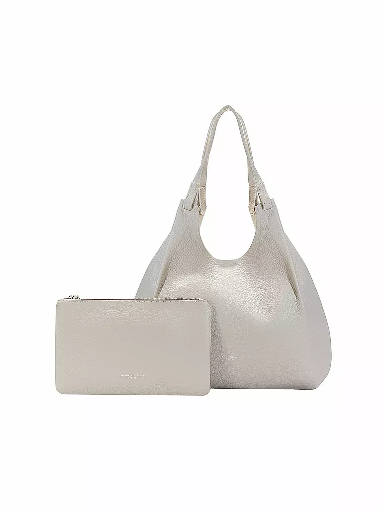 GIANNI CHIARINI | Ledertasche - Hobo Bag DUA | hellgrau