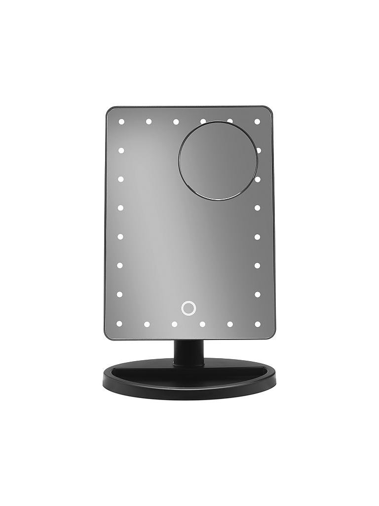 GILLIAN JONES | Spiegel - LED Table Mirror / Bluetooth ( black - 27x16,5x15,5 cm ) | schwarz