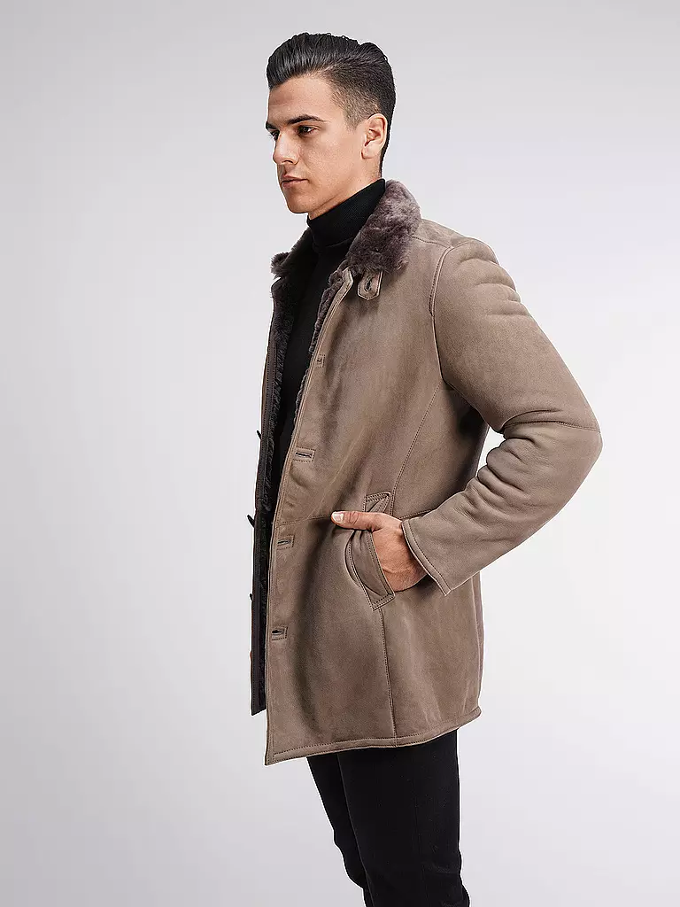 GIMO'S | Lederjacke | beige