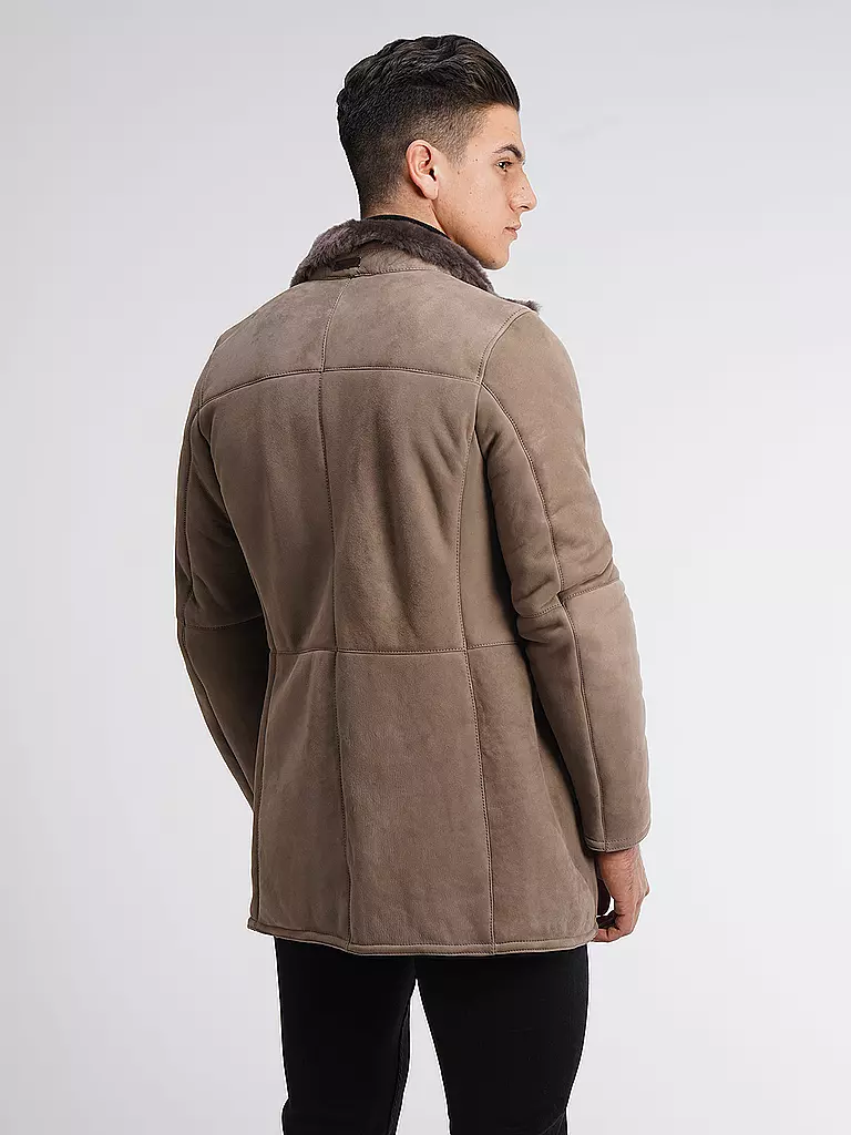 GIMO'S | Lederjacke | beige