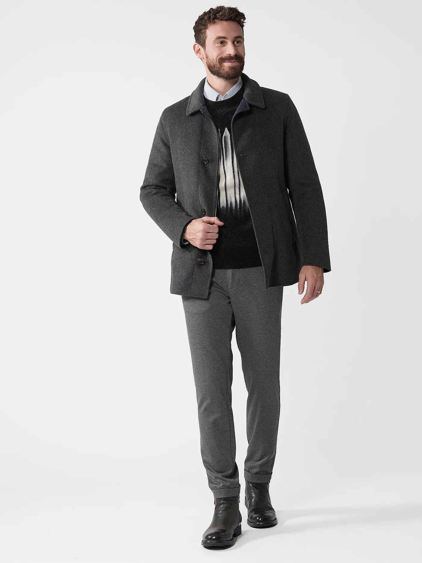 GIMO'S | Wollmantel | grau