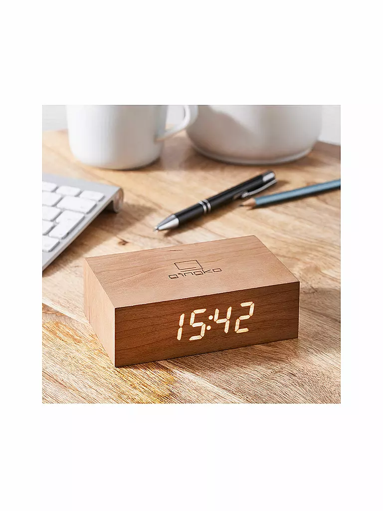 GINGKO | Flip Click Clock Cherry | rot