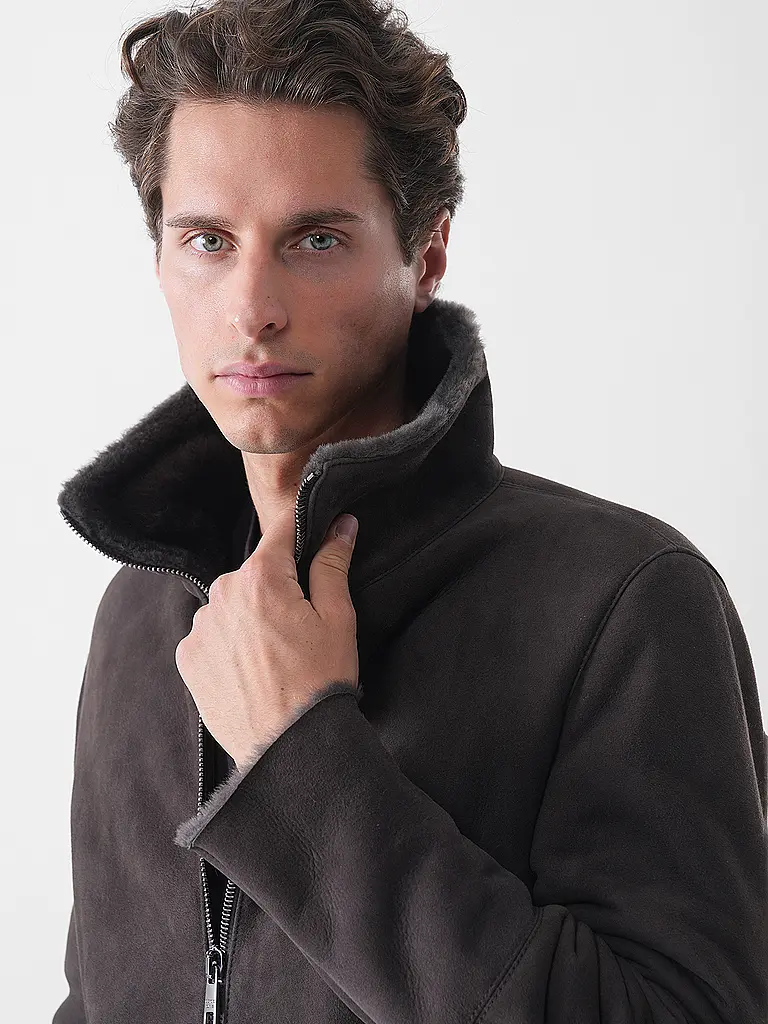 GIORGIO BRATO | Shearling Mantel  | Braun