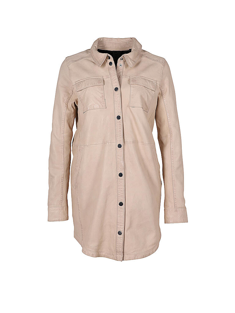 GIPSY BY MAURITIUS | Lederhemd Oversized Fit MIHA | beige