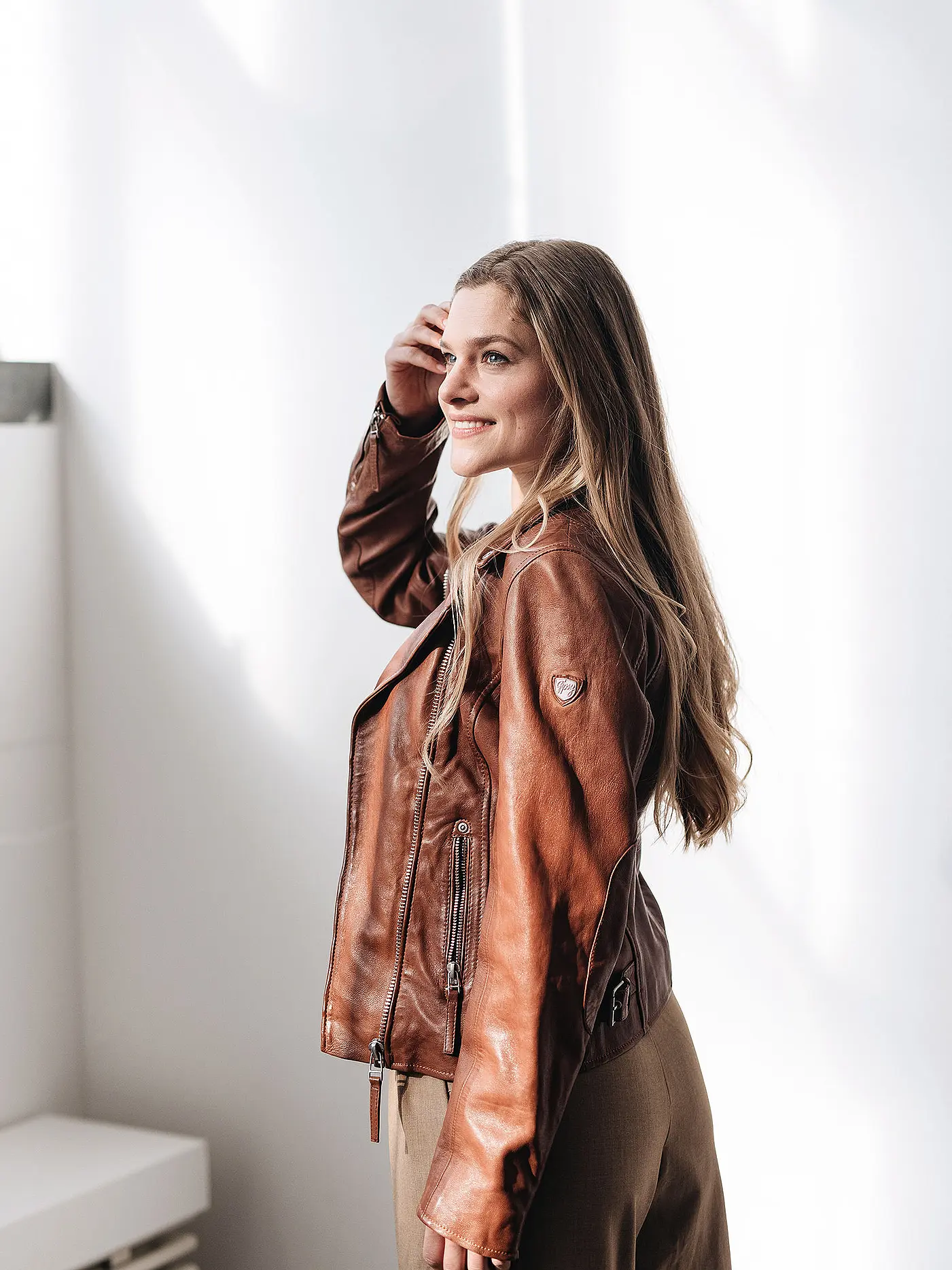 GIPSY BY MAURITIUS | Lederjacke | hellbraun