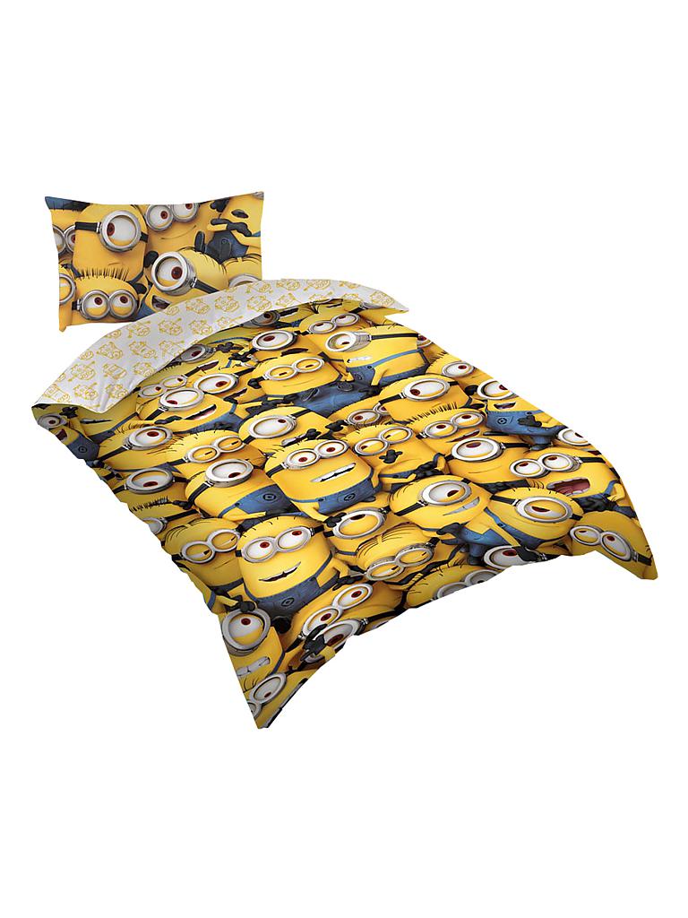 GLOBAL LABELS | Wende-Bettwäsche Set "Minions Crowd" 140x200cm | 70x90cm | 