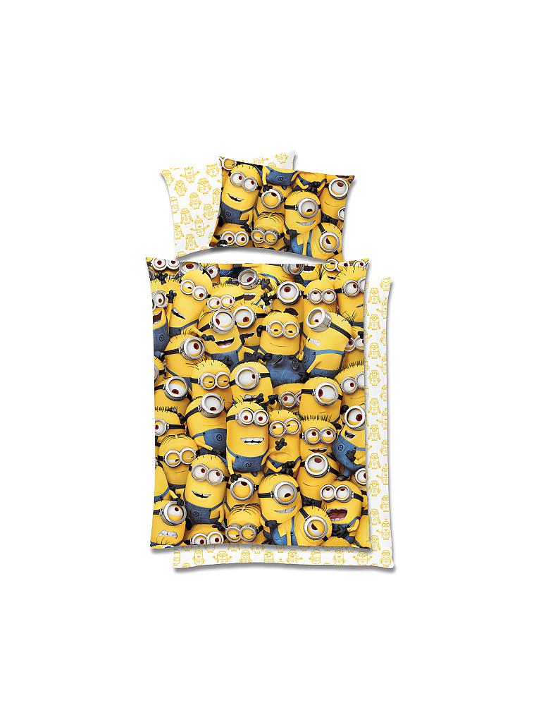 GLOBAL LABELS | Wende-Bettwäsche Set "Minions Crowd" 140x200cm | 70x90cm | 