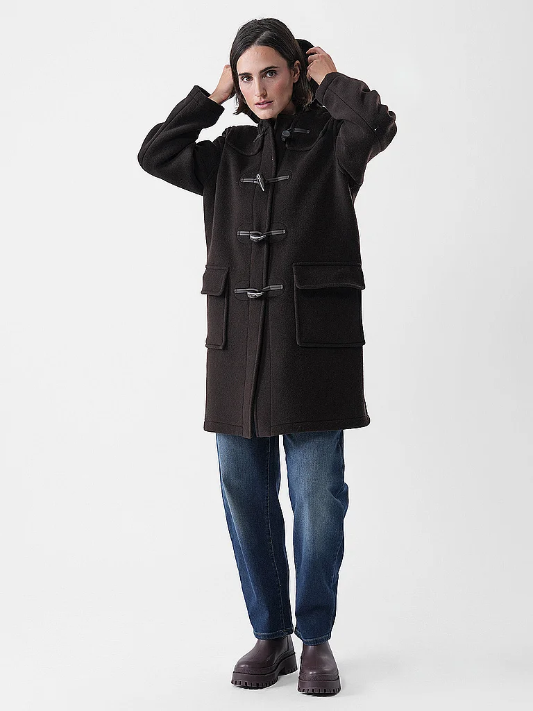 Gloverall Morris Duffle Coat Brown M Women 2