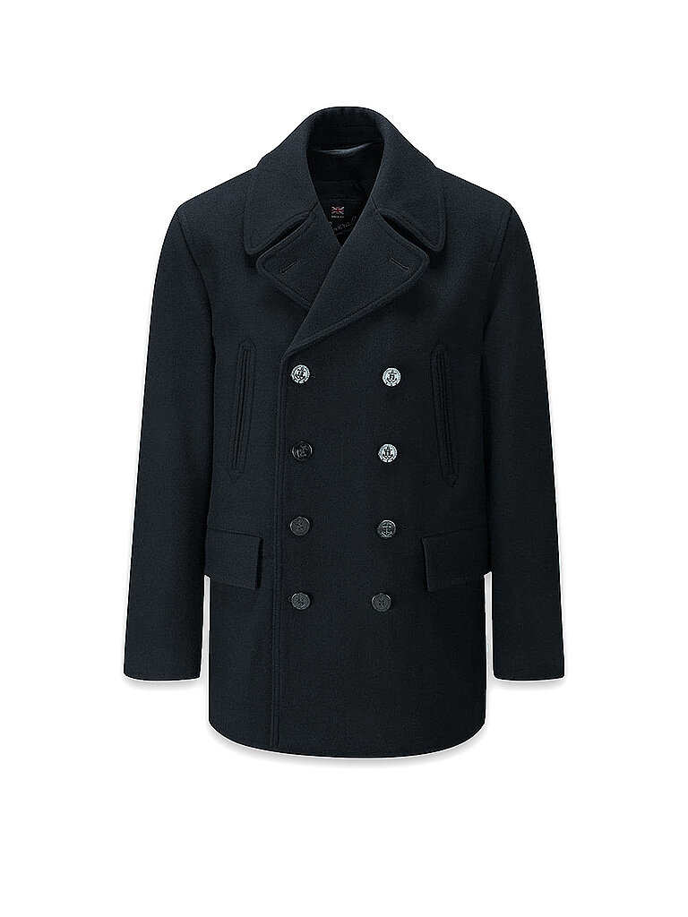 GLOVERALL Wollmantel CHURHILL  blau | S