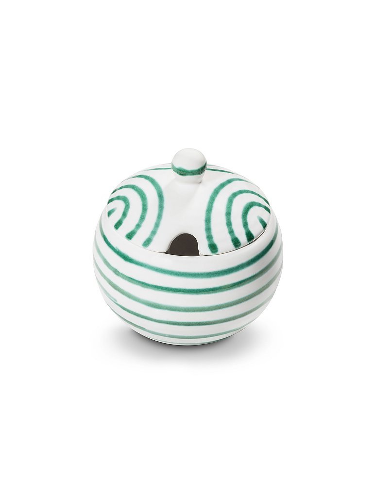 GMUNDNER KERAMIK Azucarero liso de 10 cm, verde flameado verde