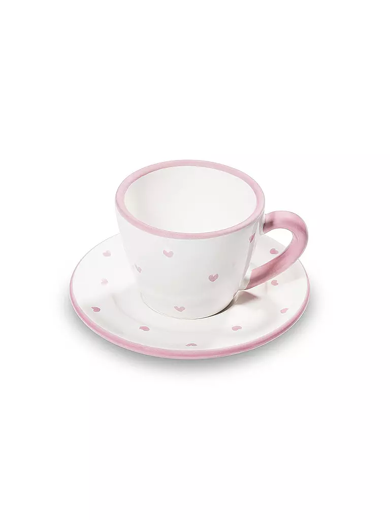 GMUNDNER KERAMIK | Espresso for You "Herzerl Rosa" 2-tlg.  | rosa