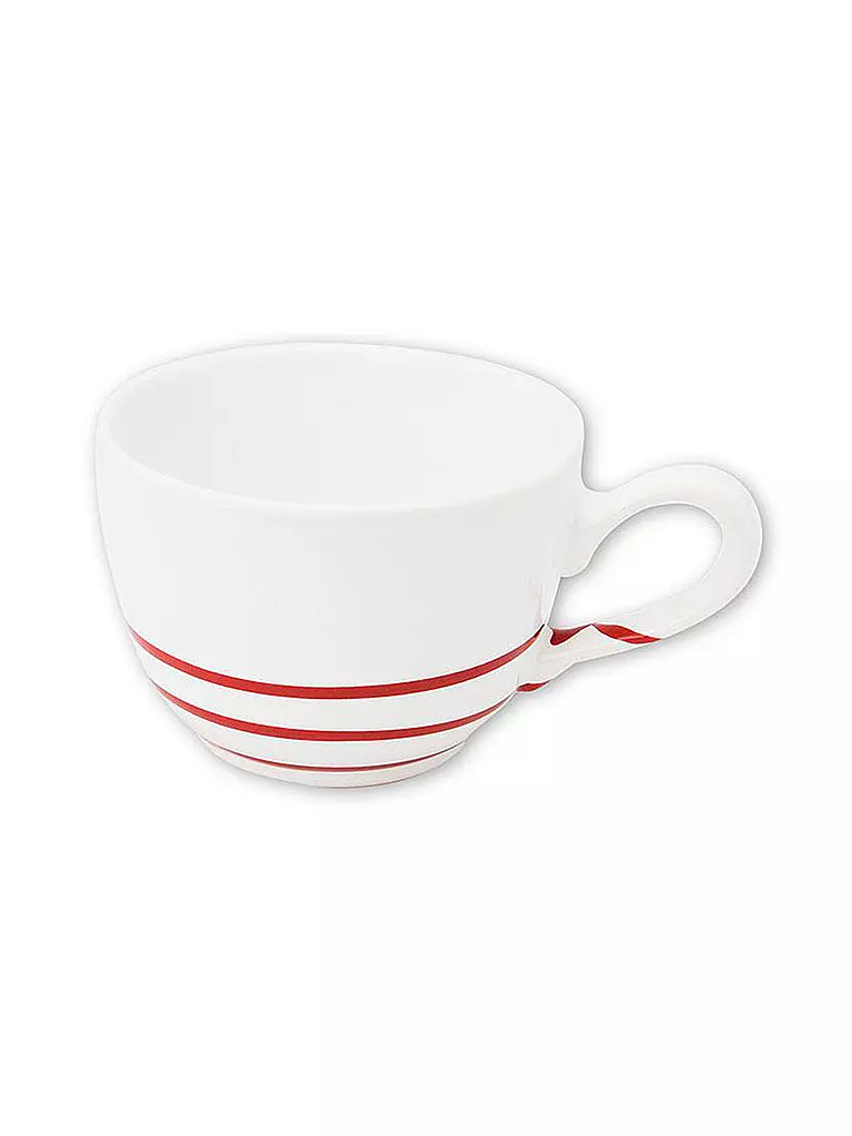 GMUNDNER KERAMIK | Kaffee-Tasse glatt 0,19l "Pur geflammt Rot" | rot