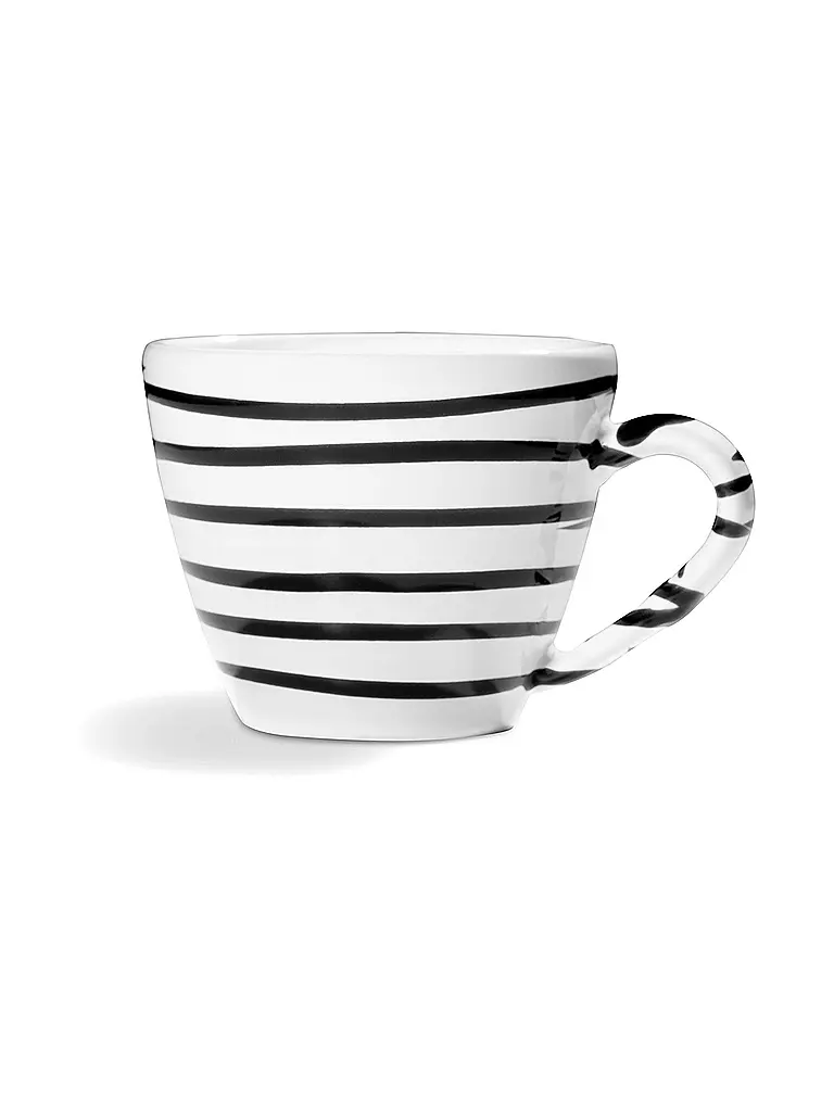 GMUNDNER KERAMIK | Kaffeetasse Gourmet 0,2l Schwarz geflammt | schwarz