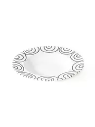 GMUNDNER KERAMIK | Suppenteller Gourmet "Grau Geflammt" 24cm | grau