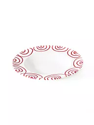 GMUNDNER KERAMIK | Suppenteller Gourmet "Grau Geflammt" 24cm | rot