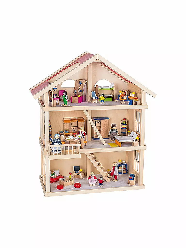 GOKI | Puppenhaus 3 Etagen | keine Farbe