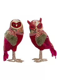 GOODWILL | Dekofigur  Banquet Eulen 27cm red/pink/green | rot